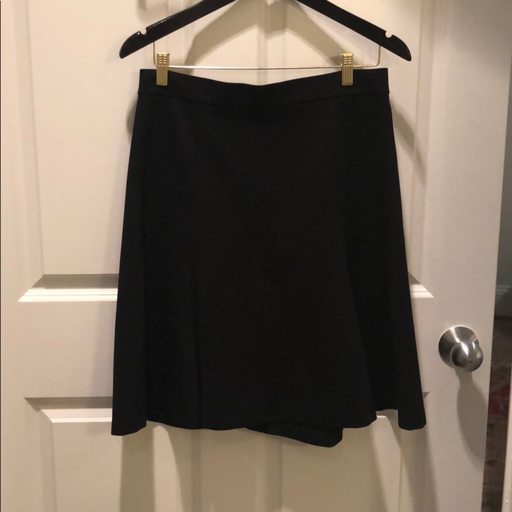J Crew Black A Line Midi Skirt